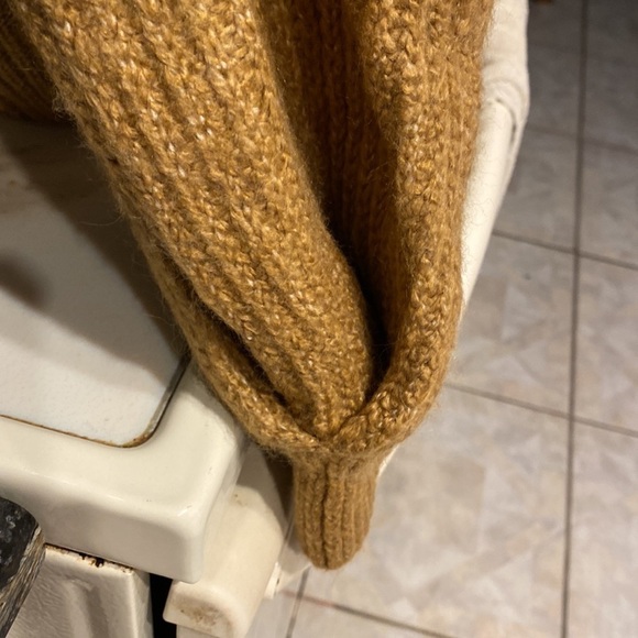 a womens Scoop casual solid gold balloon sleeve regular size pullover sweater XL - Picture 2 of 4